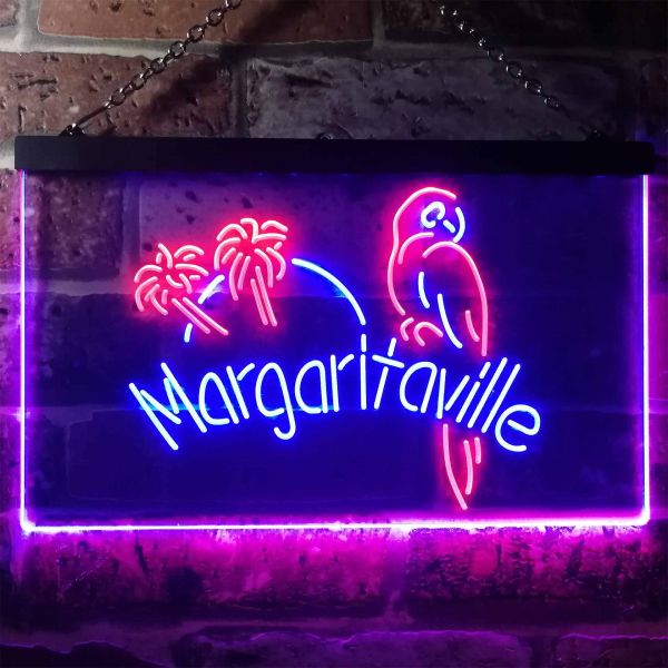 Margaritaville Parrot Dual LED Neon Light Sign